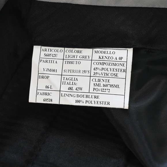 Caravelli 48L 40x38 Gray Super 150s Harry Mens Jacket Pants Suit - Picture 10 of 12